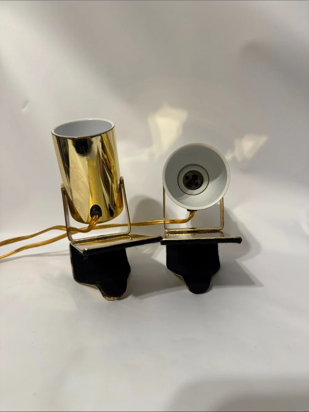 Vintage Headboard Brass Lamps - set of 2